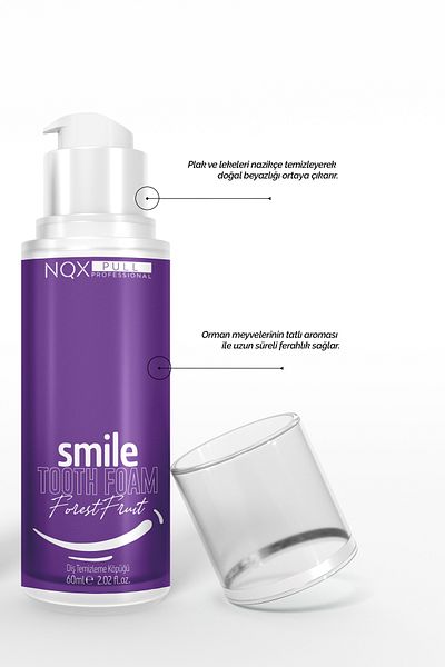 NQX PULL Natural Fluoride-Free Toothpaste - Instant Whitening Effect, Full Protection Mint-Forest Fruit