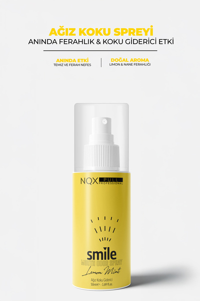 NQX PULL Ağız Spreyi Koku Spreyi Anında Koku Giderici Sprey Limon,Nane
