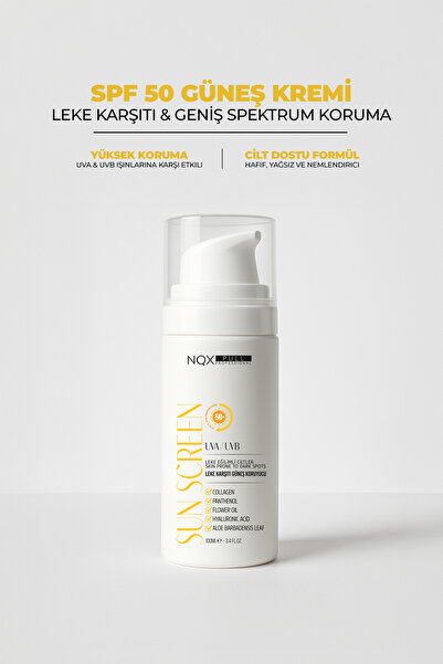NQX PULL PROFESSIONAL Güneş Kremi Spf 50 Faktör Leke Karşıtı, Yüksek Koruma, ...