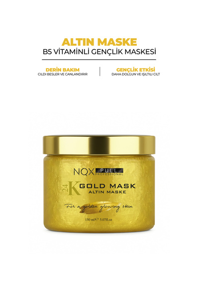 NQX PULL Altın Maske Gözenek Sıkılaştırıcı Gold Soyulabilen Altın Maske B5 Vitamin Genclik Maskesi 150 ml