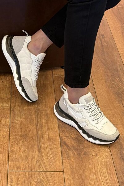 Paulo LUİZ 1091 BEYAZ PARAŞÜT NUBUK DETAY HAKİKİ DERİ ERKEK SNEAKERS - ERKEK ...