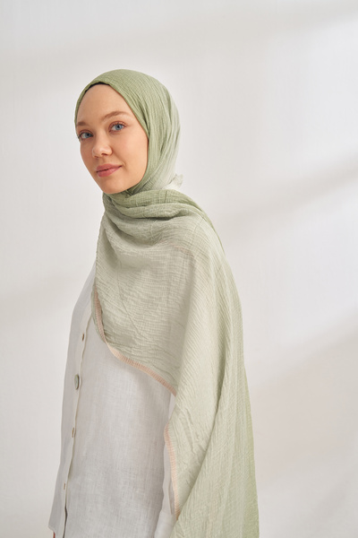 ARMANDA Muslin Tie-Dye Shal - Linen-Çağla