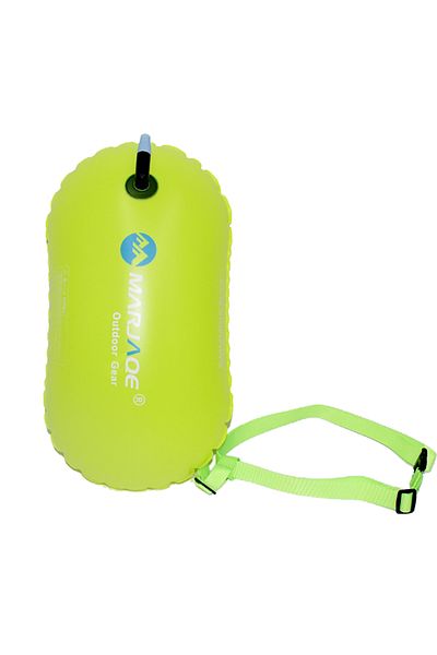 Choice green Outdoor Safe Swim Buoy for Open Water Inflatable Life Saving Swim Buoy PVC Inflated Air Drying