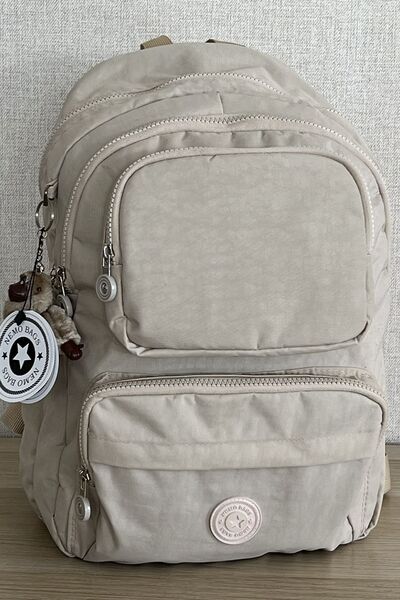 NEMO BAGS Unisex Dirty Cream Backpack School Bag Laptop And Travel Bag Waterp...
