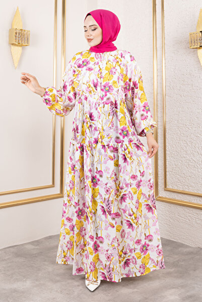 Tesettür Dünyası Lamia Elbise TSD250211 Pembe