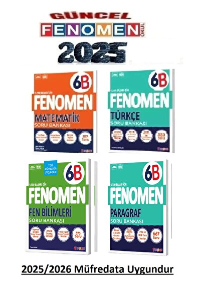 Fenomen Yayıncılık Fenomen 6. Sınıf B Set 2025