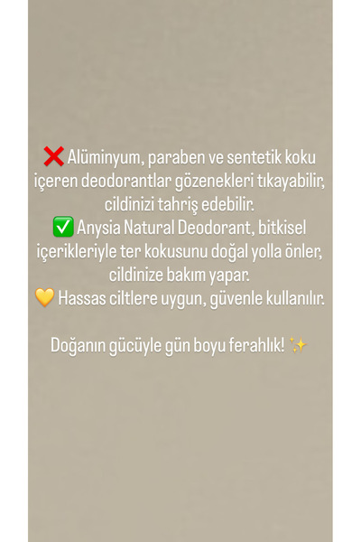 ANYSİA NATURAL DOĞAL DEOKREM ITIR&PORTAKAL