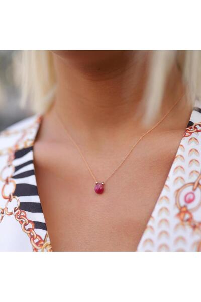 ByGoldenHouse Damla Yakut Kolye