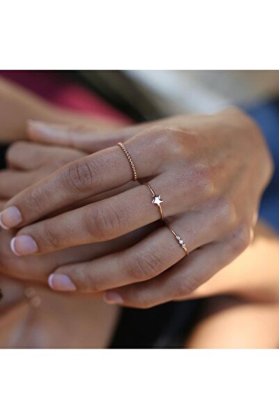 ByGoldenHouse Yıldız Kombin Yüzük