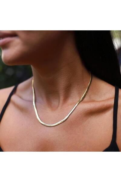 ByGoldenHouse Kalın Balık Sırtı Kolye