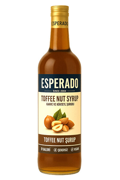 ESPERADO Şekersiz (SUGAR FREE) Toffnut Aromalı Kahve & Kokteyl Şurubu - 750 ml