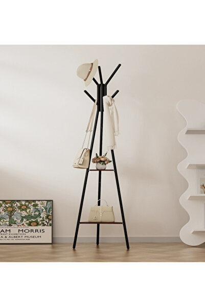Un Modern design brown and black coat rack and hanger