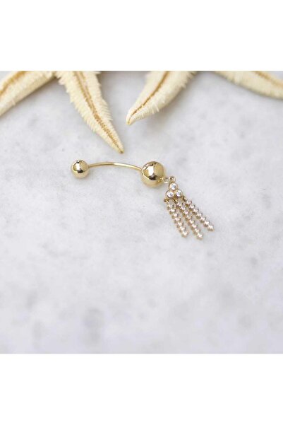 ByGoldenHouse Püsküllü Göbek Piercing