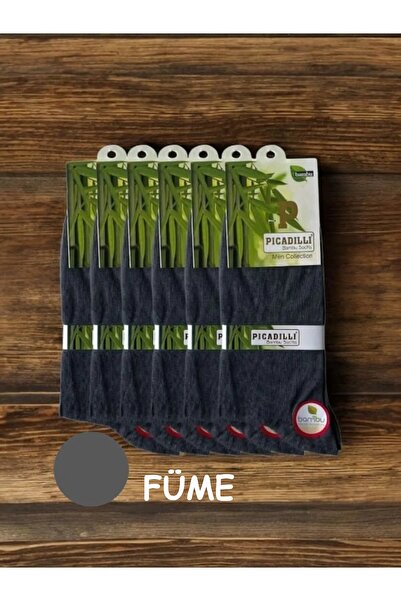 Picadilli مجموعة من 6 جوارب صيفية رفيعة من الخيزران للرجال مقاس 41-45