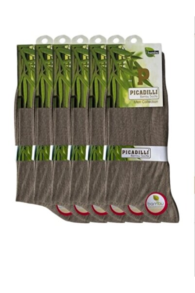Picadilli 6'lı Paket Premium Erkek Yazlık İnce Bambu Soket Çorap 41-45