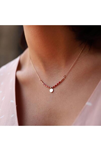 ByGoldenHouse Tek Pullu Mercan Kolye