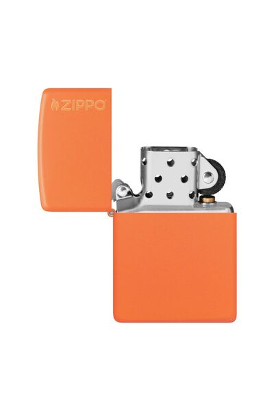 Zippo Çakmak Turuncu Orange Matte Logo 231zl