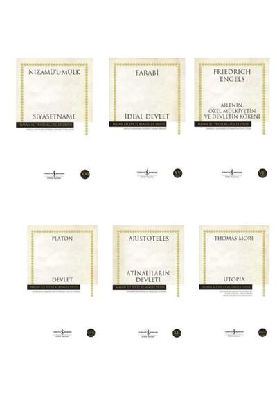 TÜRKİYE İŞ BANKASI KÜLTÜR YAYINLARI TELEFON TUTUCU HEDİYE 6 Kitap Set (siyasetname - Ideal Devlet - Devlet - Devletin Kökeni ... )