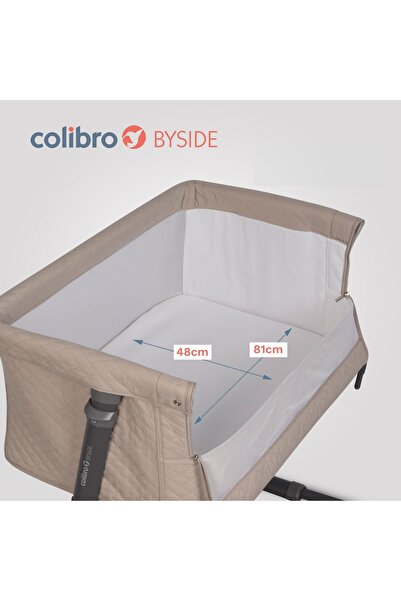 Colibro 2 in 1 bed Colibro BySide Co Sleeper Bassinet 93x58 cm, mattress included, retraction system, Taupe