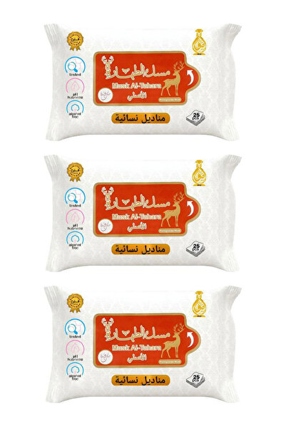 MUSK AL TAHARA 3 قطع مناديل مبللة للنظافة التناسلية الحميمة، رمان مسك أصلي 25...