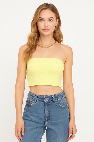 HAKKE Seamles Strapless Crop Bustier