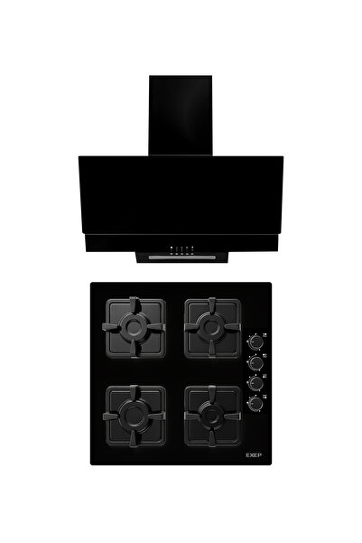 Exep 2'li Siyah Cam Ankastre Set [ed401-eo320]