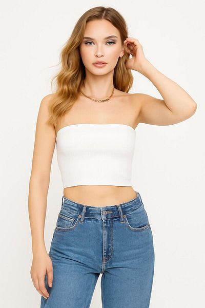 HAKKE Seamles Strapless Crop Bustier