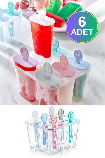 WAPPA قالب آيس كريم وعصير مكون من 6 قطع، قالب آيس كريم للأطفال، قالب ثلج