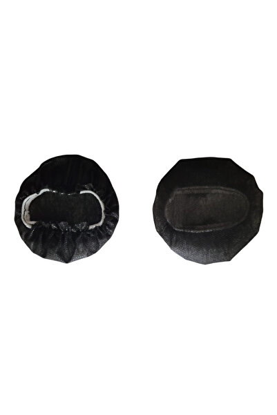 white guard Tek Kullanımlık Kulaklık Bonesi,Kulaklık Kılıfı,Galoş(50'Li Paket)5 cm (S)Siyah