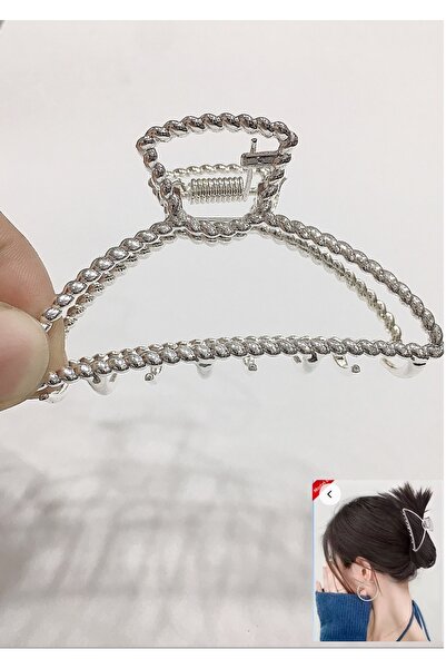 NEW HİLL Μεταλλική πόρπη μεσαίου μεγέθους σε ασημί χρώμα