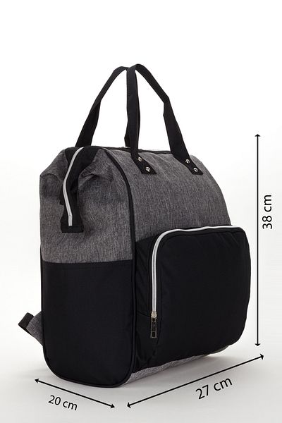 L&M LEGAS MODA Mother Baby Care Backpack with Thermal Bottle Holder and Stroller Hanger