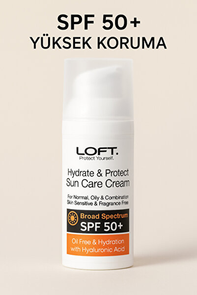 Loft 50+ Spf Oil Free Yüz Güneş Kremi Normal/karma Ciltler Spf50+ Yuksek Koruma 50 Ml