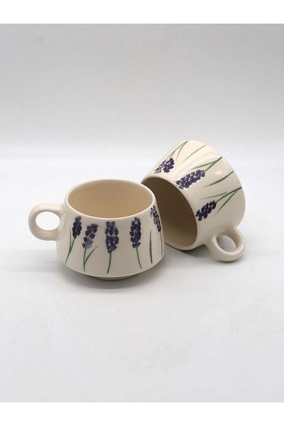 Tardan Betty Ceramic Cup - Lavender - 230 ml 2 Pieces