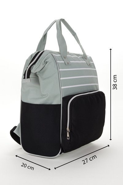 L&M LEGAS MODA Mother Baby Care Backpack with Thermal Bottle Holder and Stroller Hanger