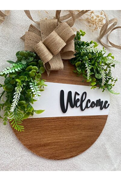 HOBİ55 Στολίδι πόρτας - Στολίδι εξωτερικής πόρτας Welcome - Αξεσουάρ μπροστινής πόρτας Syh.