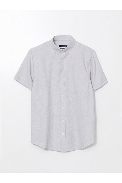 LC Waikiki Regular Fit Short Sleeve Dobby Men's Shirt