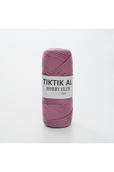 TıkTık AL Makrome Polyester Hobi Ipi Gül Kurusu 100gr