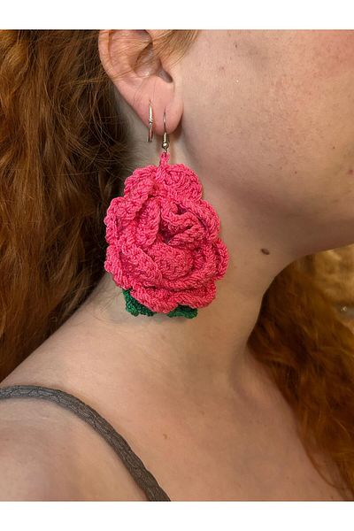 El örgüsü Ydr Design Hand Knitted Earrings