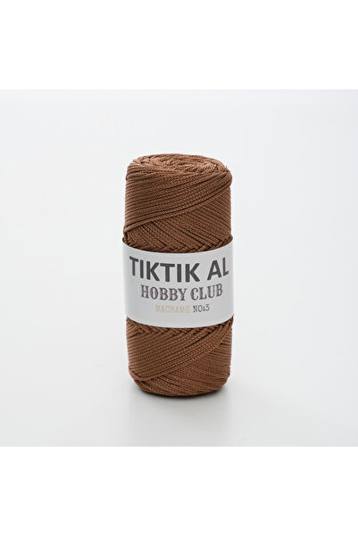 TıkTık AL Makrome Polyester Hobi Ipi Kahverengi 100gr