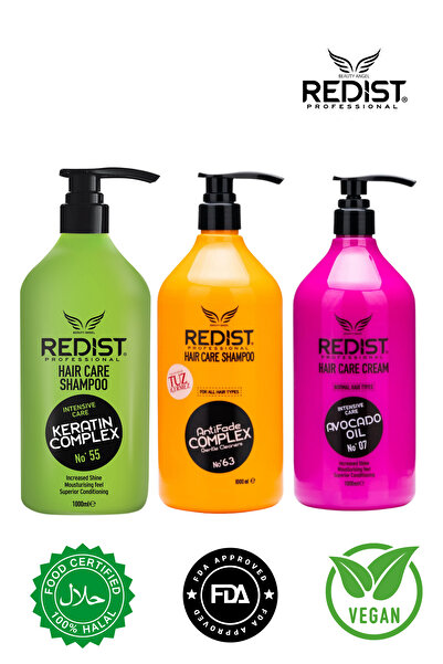 Redist Keratinli Saçlar Için Şampuan Bakım Serisi 3'lü Bakım Set