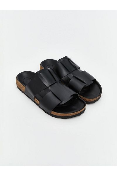 LC Waikiki New Season Leather Look Men's Slippers - S5Lf13Z8