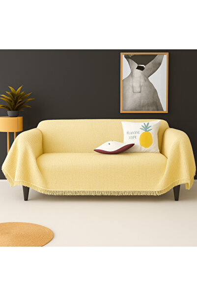 rellhome Cotton Textured Sofa Shawl 170X300 cm Battal Size – Fringed Tv Blank...