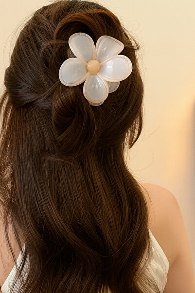 Gunessa إكسسوار أطفال عصري وردي اللون بإبزيم على شكل زهرة مقاس كبير