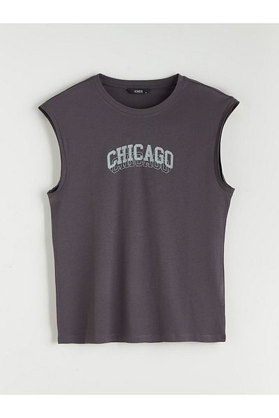 LC Waikiki New Season Crew Neck Printed Men's Sleeveless T-Shirt - S5Il63Z8