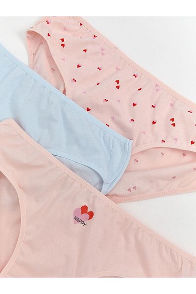 LC Waikiki New Season Printed Girls' Panties 3-Piece - S5Mm79Z4