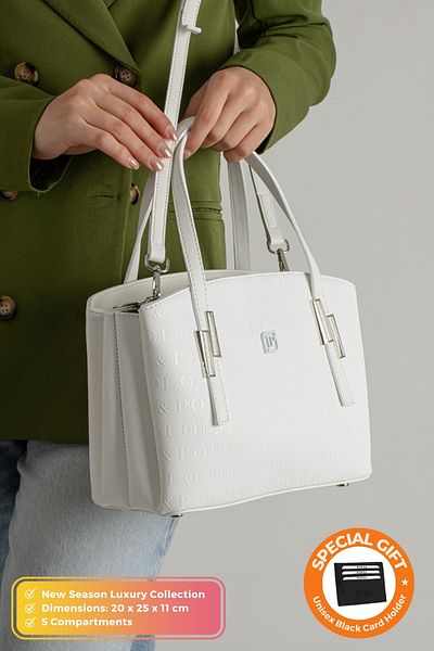 Just Polo Original Women's New Season 5 Compartment Luxury Soft Leather Adjustable Cross Strap Stylish Shoulder Bag