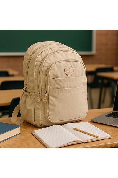 citycenterfashion Unisex Crinkle School Backpack Middle School High School University Waterproof Fabric Laptop Pocket Cty-Lbn-104