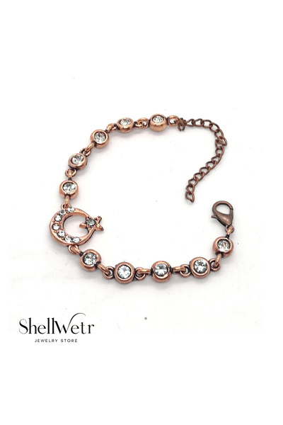 shellwetr Tolu Moon Star Copper Bracelet Valentine's Day, the Best Gift to Give Your Mother