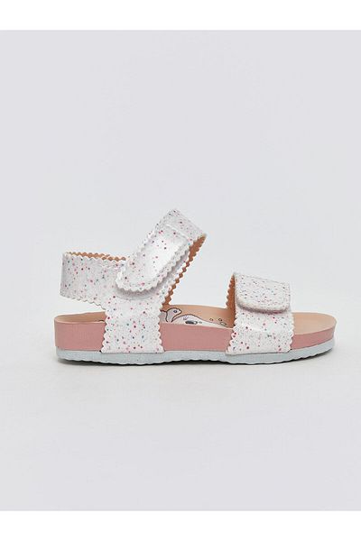LC Waikiki New Season Printed Velcro Baby Girl Sandals - S5Jf84Z1