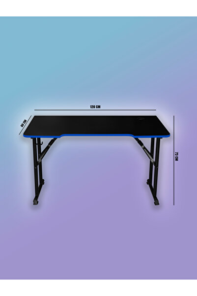 XMAX / JetKur Siyah MDF Bilgisayar Oyuncu Masası 120x60cm Sallanmaz Metal Ayaklı - Pratik Kurulum